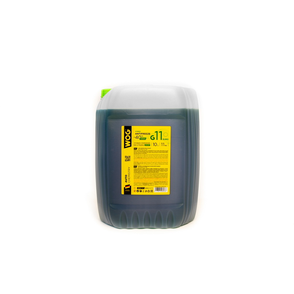 Антифриз WOG Hybrid Antifreeze G11 готовый -40C зеленый 11 кг WGC0102 ...