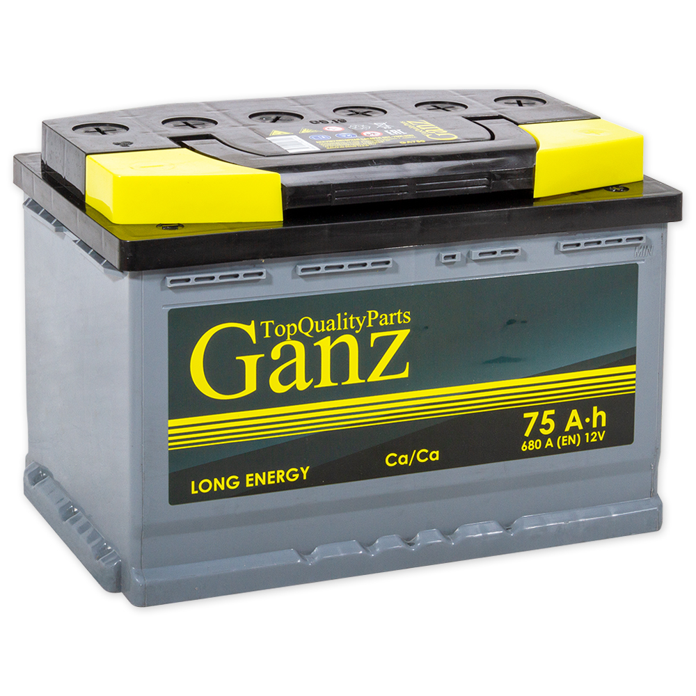Аккумулятор GANZ Standart 75 Ач обратный R+ 278x175x190 L3 EN 680 А