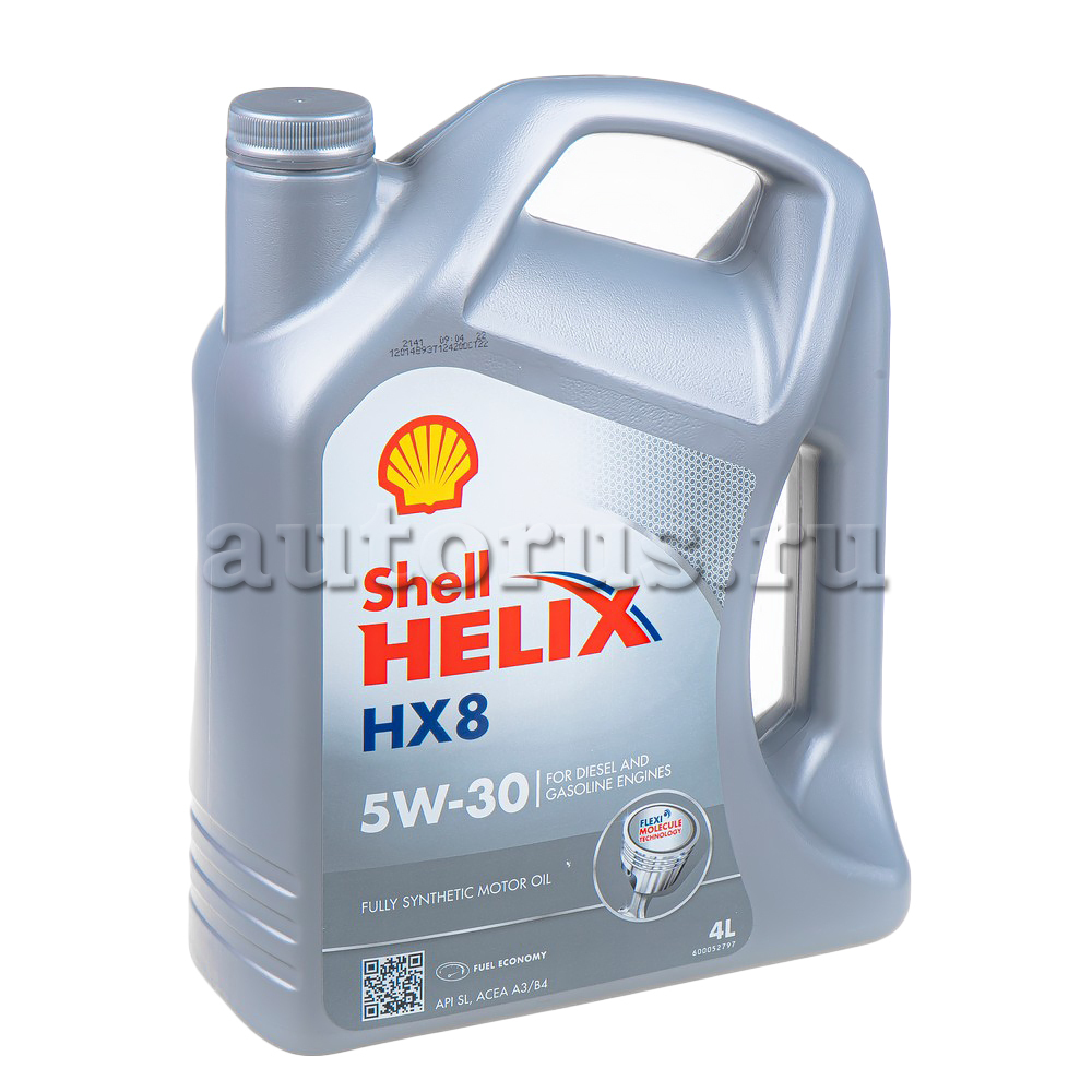 Масло моторное SHELL Helix HX8 5W-30 синтетическое 4 л 550052835