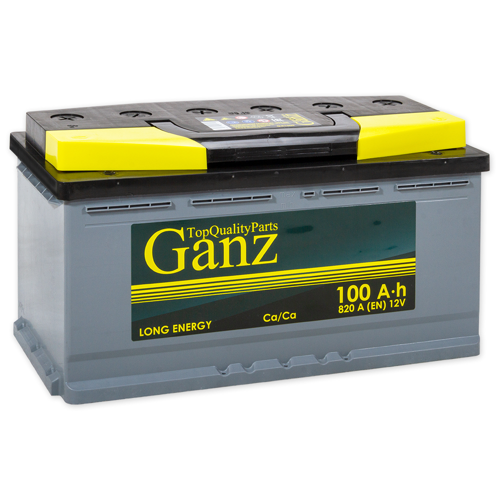 Аккумулятор GANZ Standart 100 Ач обратный R+ 353x175x190 L5 EN 820 А
