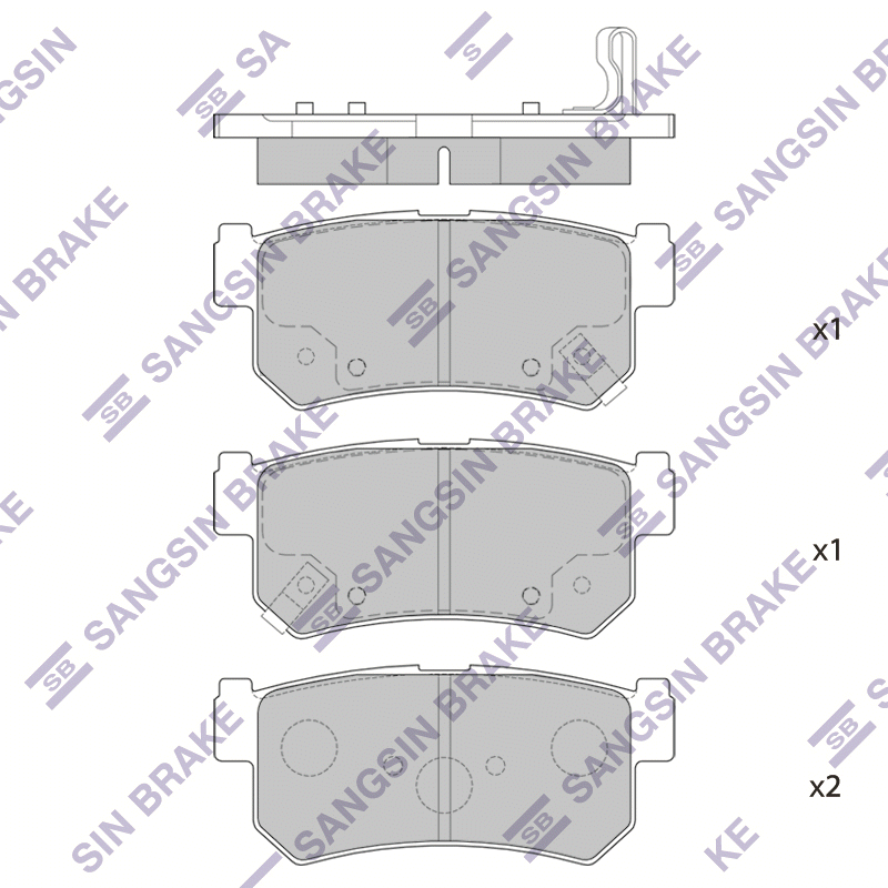 Колодки тормозные задние SANGSIN BRAKE SP1151 SANGSIN BRAKE артикул SP1151 - цена, характеристики, купить в Москве в интернет-магазине автозапчастей АВТОРУСЬ