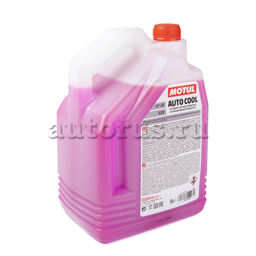 MOTUL 111199 Антифриз AUTO COOL G13 готовый -37C красный 5 л