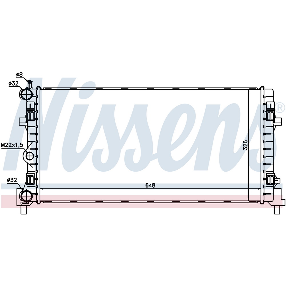 Радиатор основной NISSENS 640012 NISSENS артикул 640012 - цена, характеристики, купить в Москве в интернет-магазине автозапчастей АВТОРУСЬ