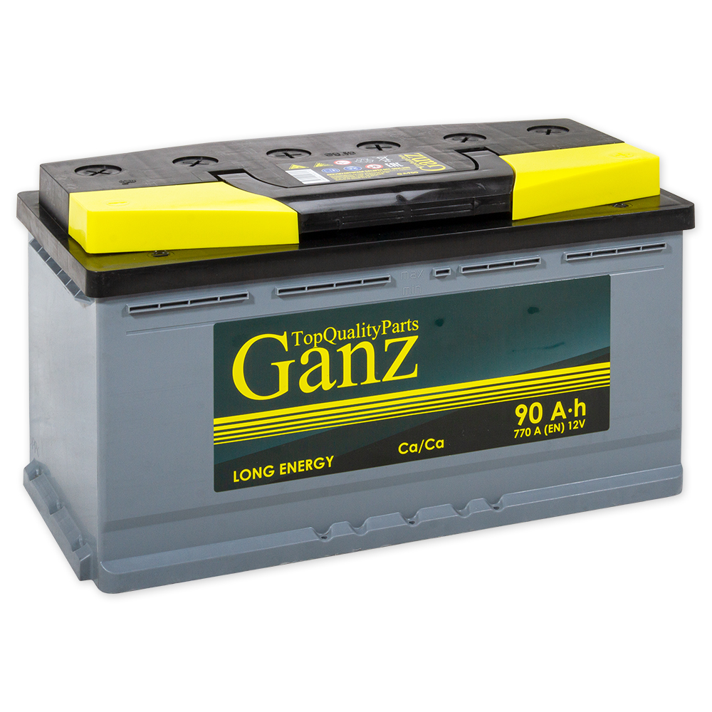 Аккумулятор GANZ Standart 90 Ач обратный R+ 353x175x190 L5 EN 770 А