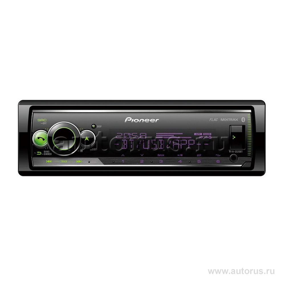 Автомагнитола PIONEER MVH-S520BT,4x50вт,USB,BT,MP3,iPod/Android PIONEER  артикул MVH-S520BT - цена, характеристики, купить в Москве в  интернет-магазине автозапчастей АВТОРУСЬ