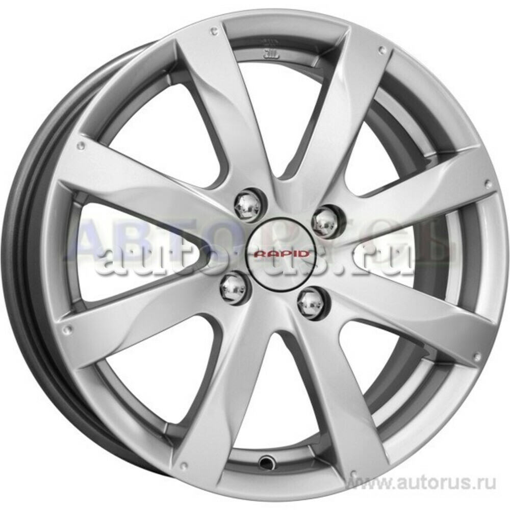 Диск литой R14 5.5J 4x100/56.6 ET49 КИК Джемини блэк платинум r20183 ...