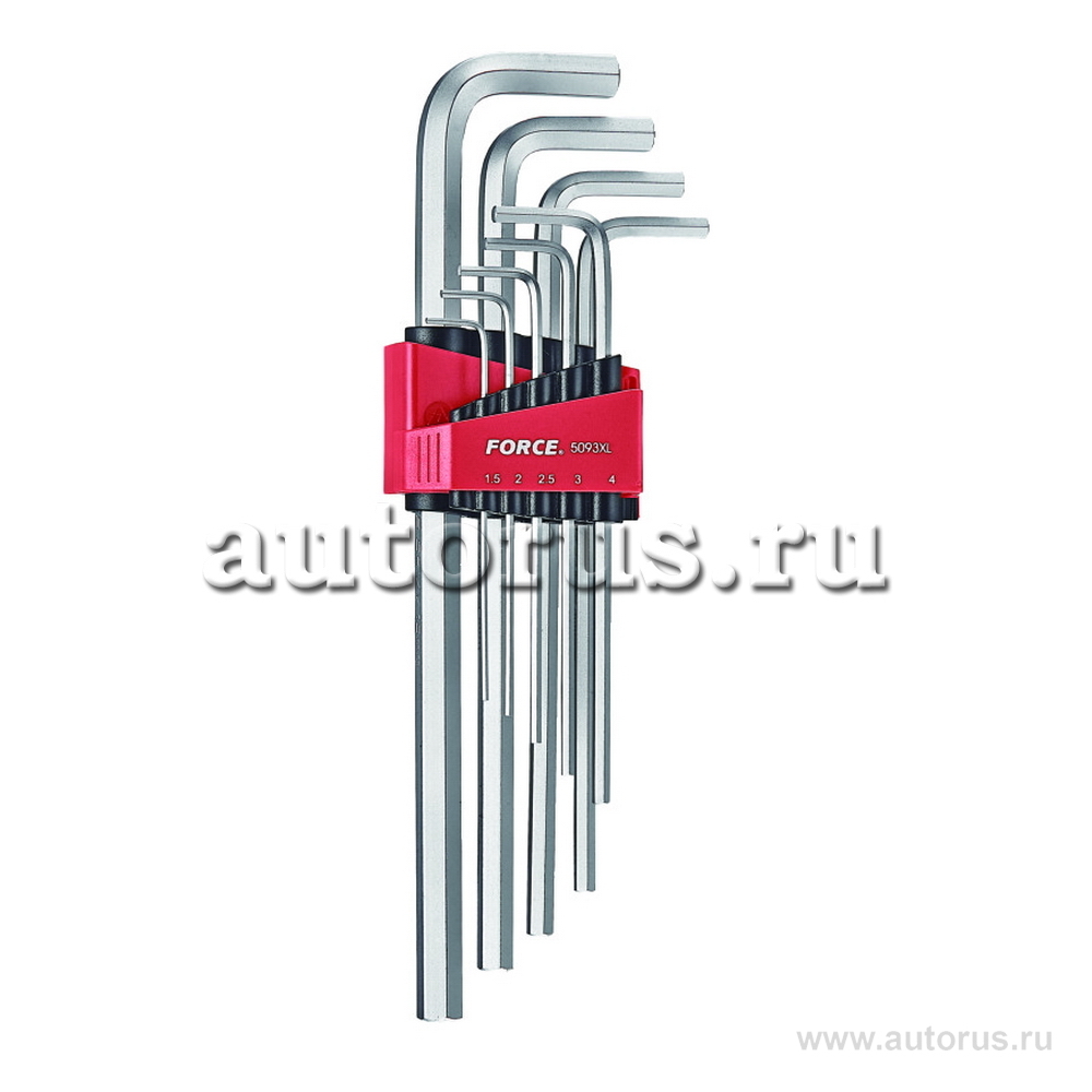 Набор шестигранников длинн.Г-образн. дюймовых. 9пр. FORCE 5093XLS FORCE ...
