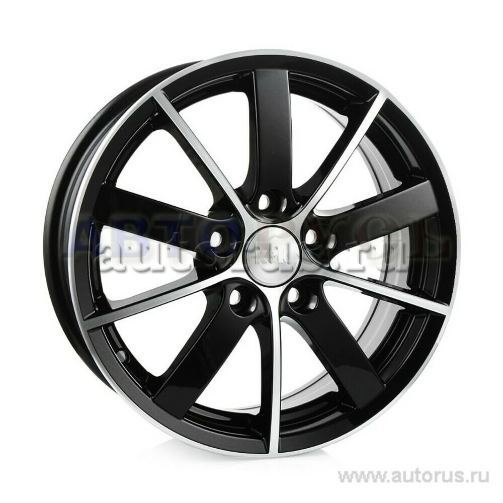 Диск литой R15 6J 5x114.3/67.1 ET38 КИК Питер AL алмаз черный 4945 КИК ...