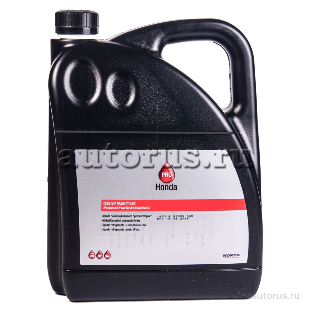 Антифриз HONDA Coolant Ready to use готовый -36C синий 5 л 08CLA-G02-6L1  HONDA артикул 08CLA-G02-6L1 - цена, характеристики, купить в Москве в  интернет-магазине автозапчастей АВТОРУСЬ