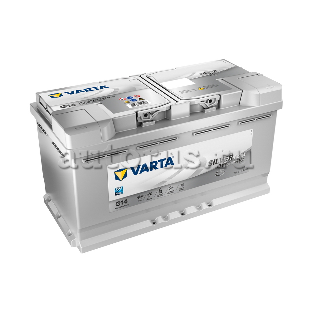 Аккумулятор VARTA Silver Dynamic AGM Stop&Go 95 А/ч Обратная R+ 353x175x190 EN850 А VARTA артикул 595 901 085 - цена, характеристики, купить в Москве в интернет-магазине автозапчастей АВТОРУСЬ