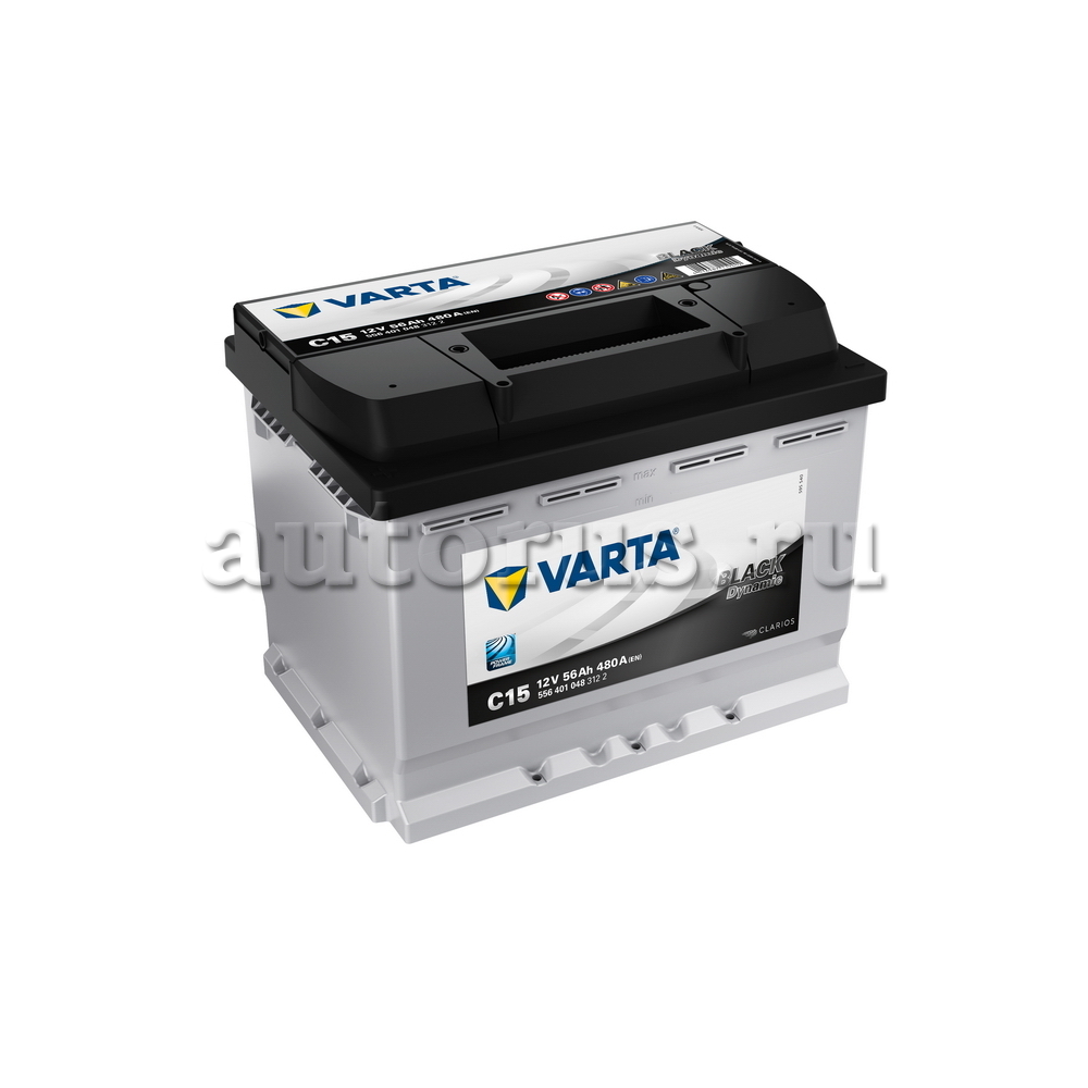 Varta 556401048 Аккумулятор Black Dynamic 56 А/ч прямая L+ C15 242x175x190  EN480 А