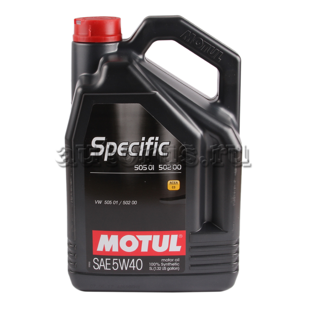 Масло моторное Motul Specific 502 00/505 00/505 01 5W-40 синтетическое 5 л  101575 Motul артикул 101575 - цена, характеристики, купить в Москве в  интернет-магазине автозапчастей АВТОРУСЬ