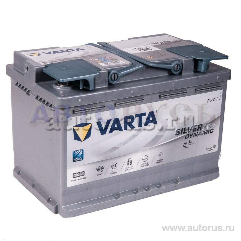 Varta 570901076D852 Батарея аккумуляторная 70А/ч 760А 12В обратная полярн.  стандартные клеммы