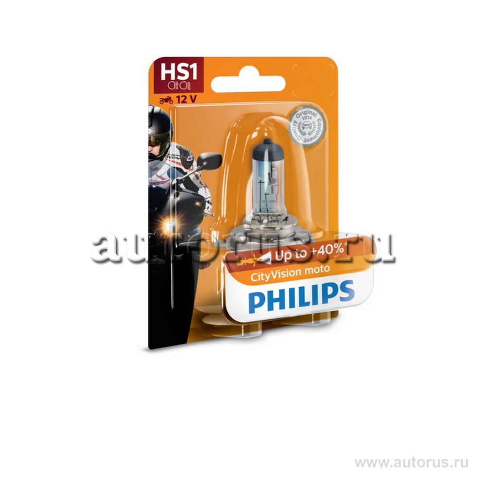 Philips 12636CTVBW Лампа мотоциклетная HS1 12V-35/35W (PX43T) CityVision  Moto