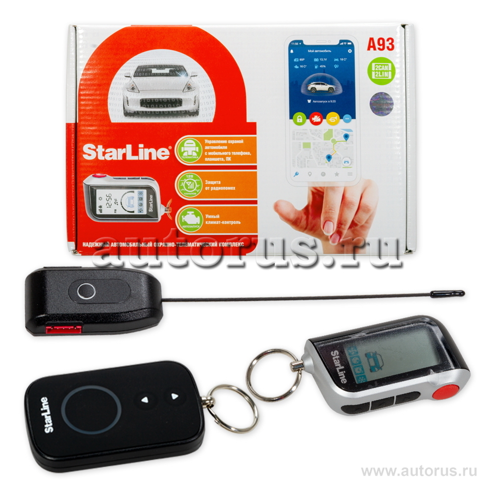 StarLine 4002090 Сигнализация STAR LINE S96 BT GSM, 2CAN+2LIN, брелок-метка  BLE 2 шт, запуск, сирена