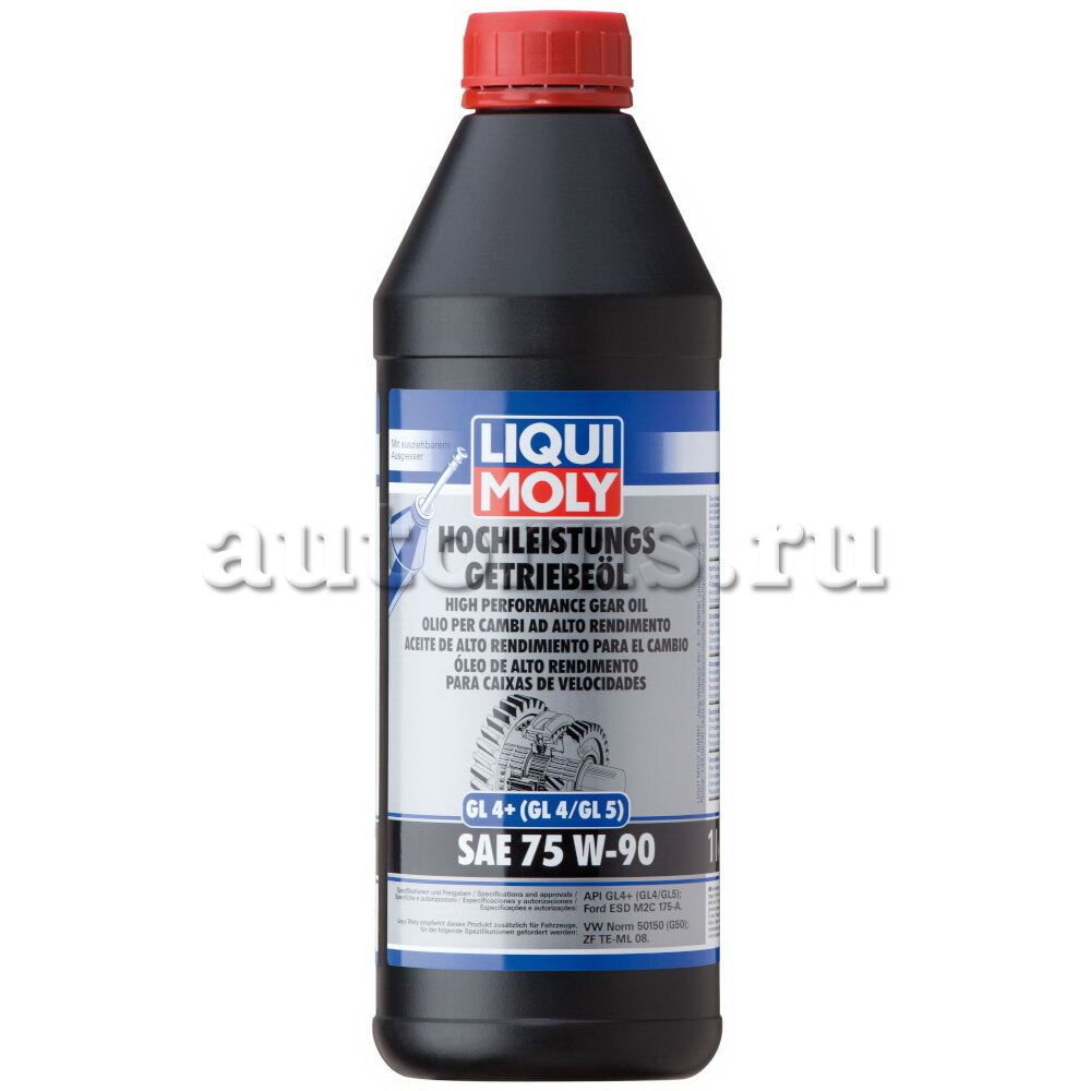 Масло трансмиссионное LIQUI MOLY Hochleistungs-Getriebeoil GL-4/GL-5 75W-90  синтетическое 1 л 4434/3979 LIQUI MOLY артикул 4434 - цена, характеристики,  купить в Москве в интернет-магазине автозапчастей АВТОРУСЬ