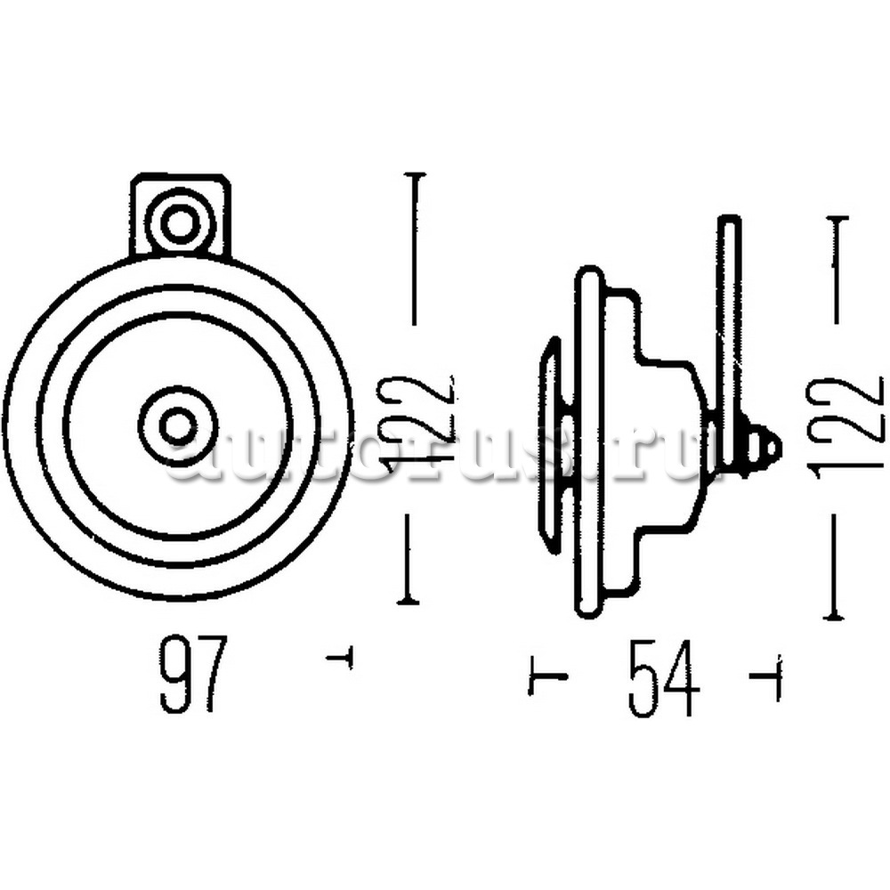 3AL002952841 HELLA Звуковой сигнал - автомобиля - 12V