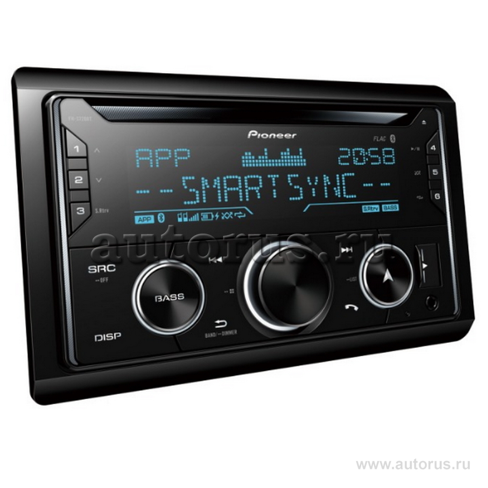 Автомагнитола PIONEER FH-S720BT, 2DIN,USB/MP3/CD/iPod/Android PIONEER  артикул FH-S720BT - цена, характеристики, купить в Москве в  интернет-магазине автозапчастей АВТОРУСЬ