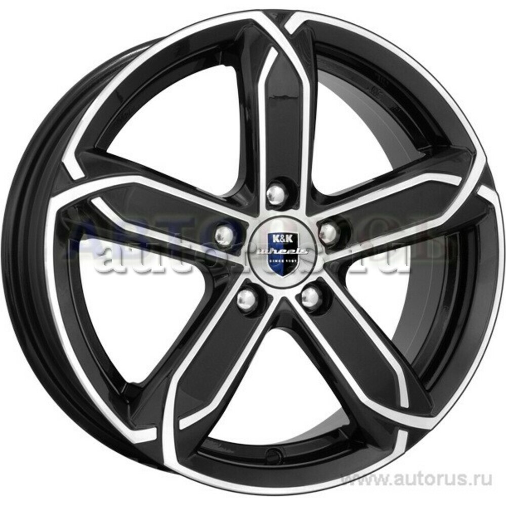 Диск литой R19 8J 5x108/67.1 ET48 КИК X-fighter алмаз черный 9903 КИК ...