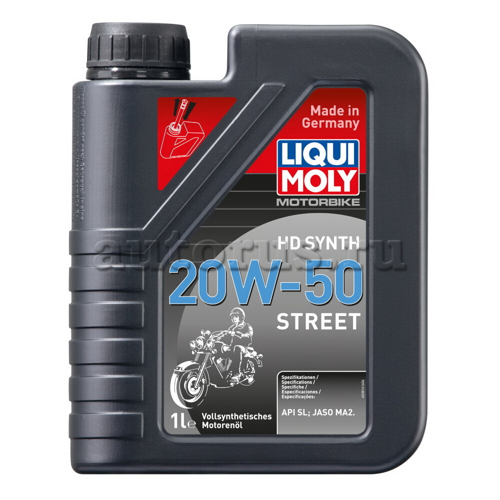 LIQUI MOLY 3816 LiquiMoly Синт. мот.масло д/4-т.мотоц. Motorbike HD Synth  Street 20W-50 SL (1л)