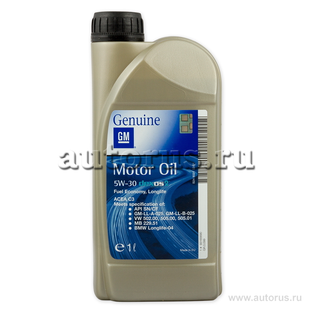General Motors engine oil GM dexos 2 5W-30 synthetic 1 L 93165690