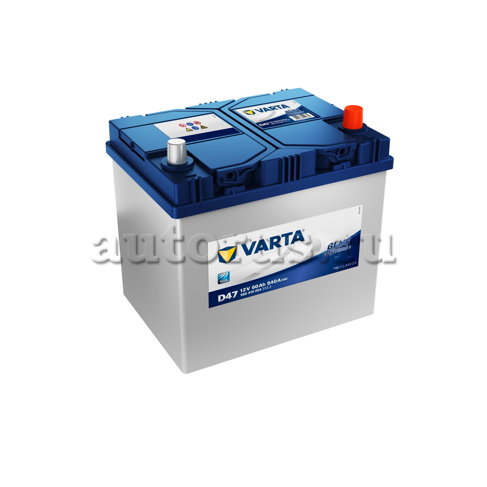 Varta 560410054 Аккумулятор Blue Dynamic 60 А/ч обратная R+ D47 232x173x225  EN540 А