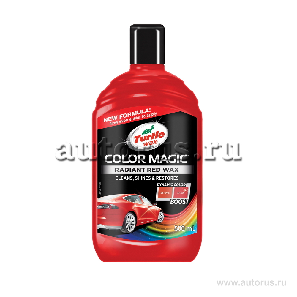 Полироль кузова светло-красный 0,5л TW Color Magic РLUS TURTLE WAX FG7008  TURTLE WAX артикул FG52711 - цена, характеристики, купить в Москве в  интернет-магазине автозапчастей АВТОРУСЬ