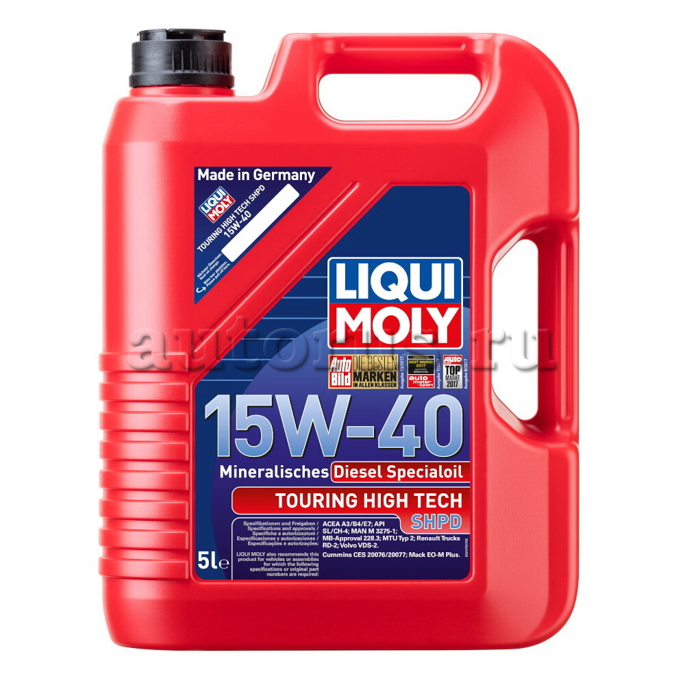 LIQUI MOLY 2475 Минеральное моторное масло Touring High Tech SHPD-Motoroil  15W-40