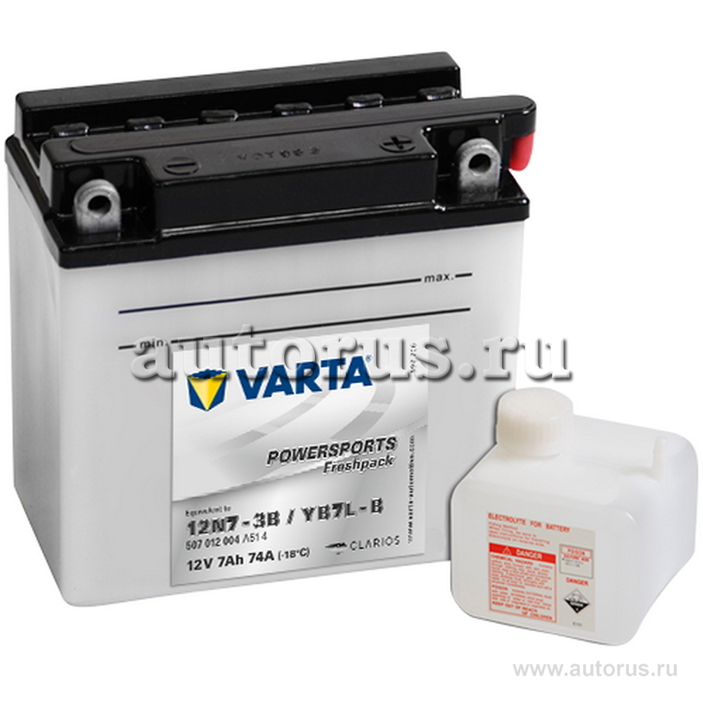 Аккумулятор VARTA moto 7 А/ч прямая L+ 136x76x134 EN40 А VARTA артикул ...