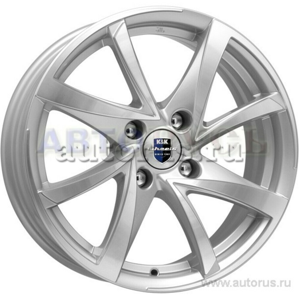 Диск литой R15 6.5J 4x100/67.1 ET45 КИК Игуана алмаз аргентум 11802 КИК ...