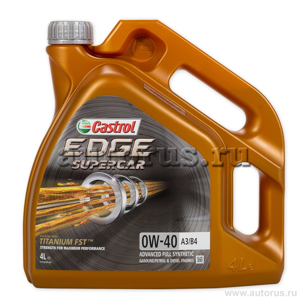 Castrol 15B6BF Масло моторное Castrol EDGE SUPERCAR 0W-40 A3/B4 синтетика  0W-40 4 л.