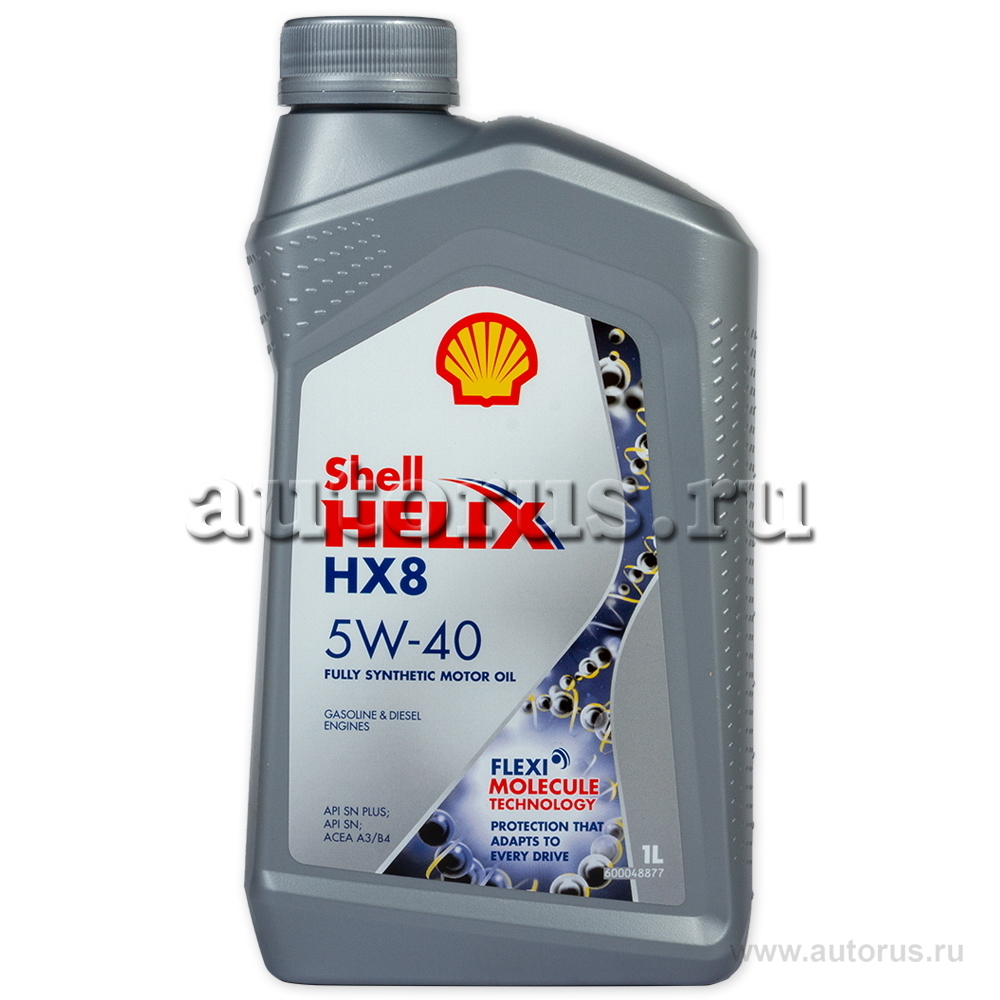 Масло моторное SHELL Helix HX8 SN+ 5W-40 синтетическое 1 л 550051580 SHELL  артикул 550051580 - цена, характеристики, купить в Москве в  интернет-магазине автозапчастей АВТОРУСЬ