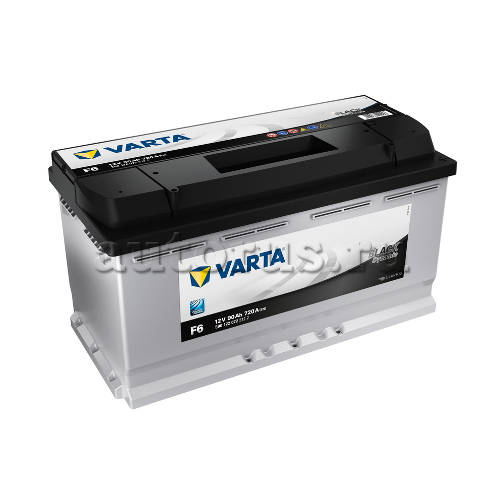 Аккумулятор VARTA Black Dynamic 90 А/ч обратная R+ F6 353x175x190 EN720 А  VARTA артикул 590 122 072 - цена, характеристики, купить в Москве в  интернет-магазине автозапчастей АВТОРУСЬ