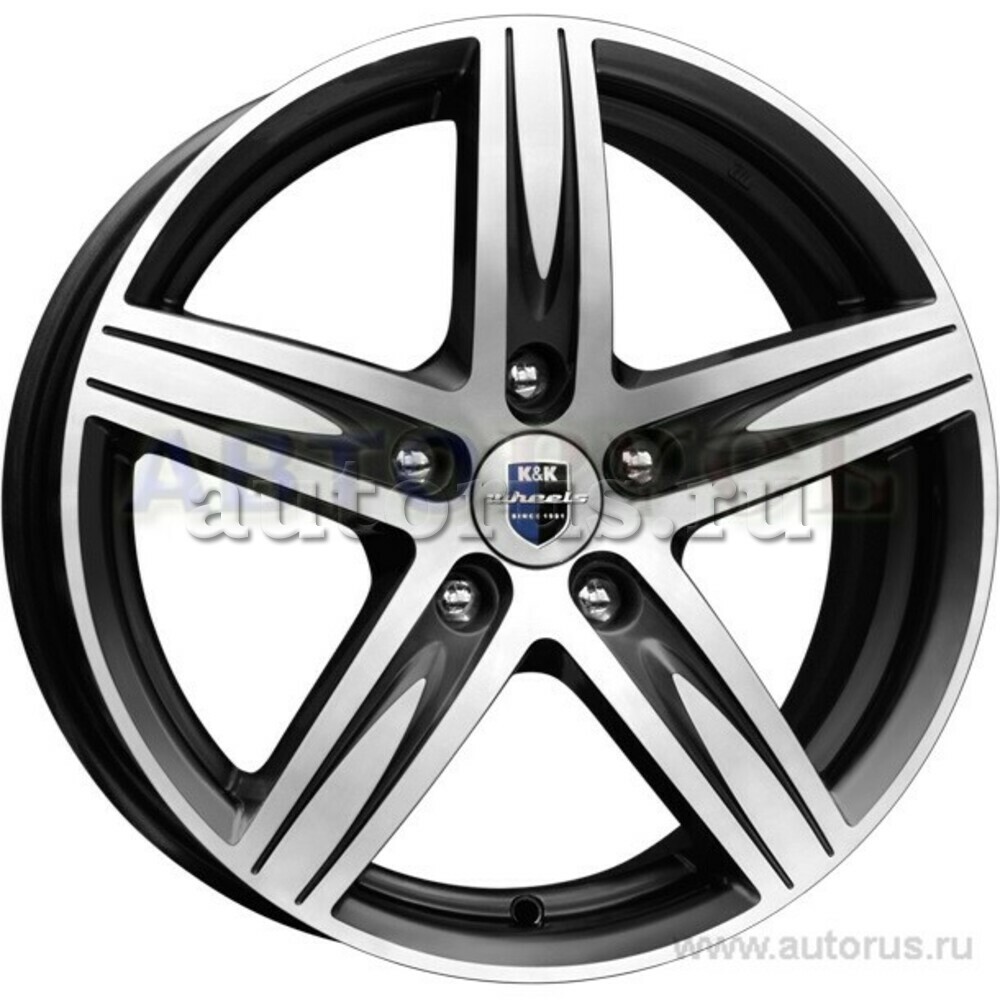 Диск литой R18 7.5J 5x100/57.1 ET35 КИК Андорра алмаз черный 13245 КИК ...