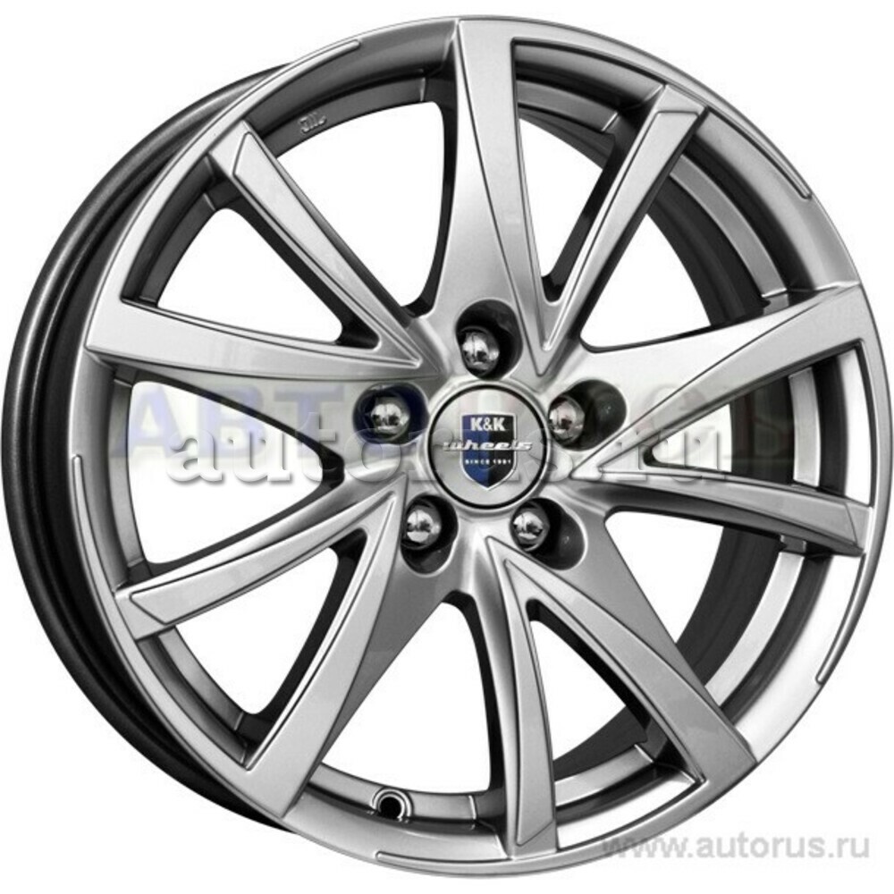 Диск литой R17 7J 5x100/56.1 ET48 КИК Игуана блэк платинум r25533 КИК ...