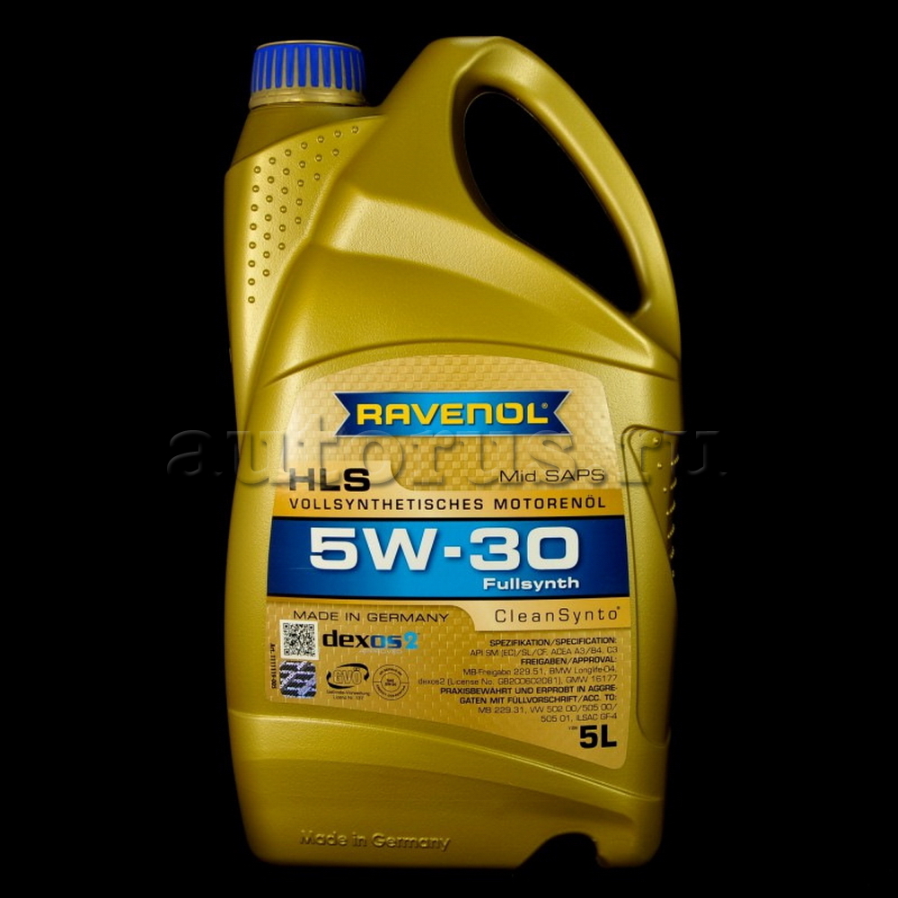 1111119004 Ravenol Моторное масло RAVENOL HLS 5W-30, 4 литра