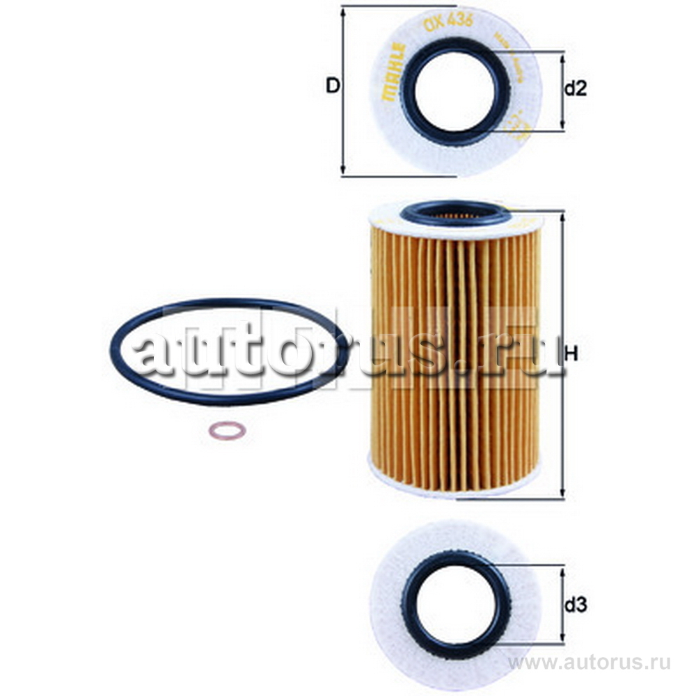 Фильтр масляный KNECHT/MAHLE OX436D KNECHT/MAHLE артикул OX436D - цена ...