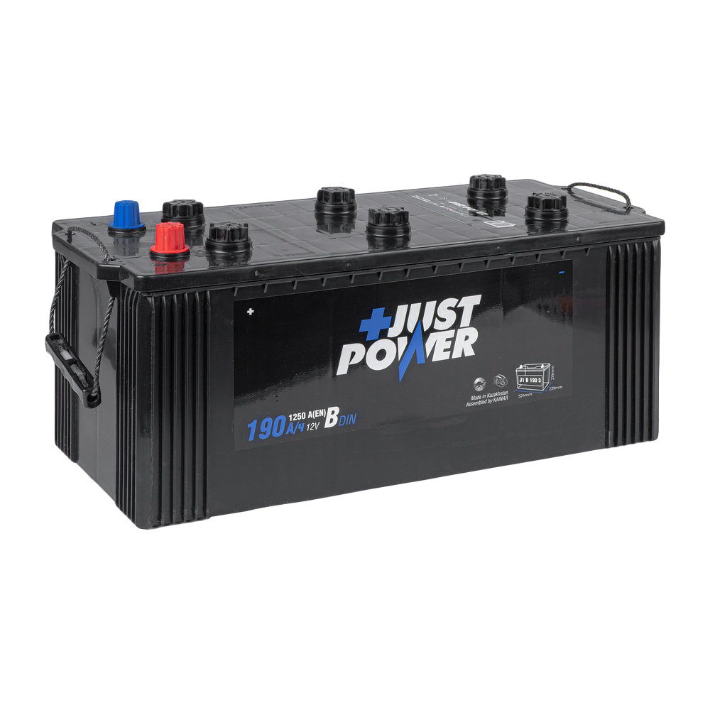 Аккумулятор JUST POWER+ 190 Ач R+(4) 524x239x219 B EN 1250 А