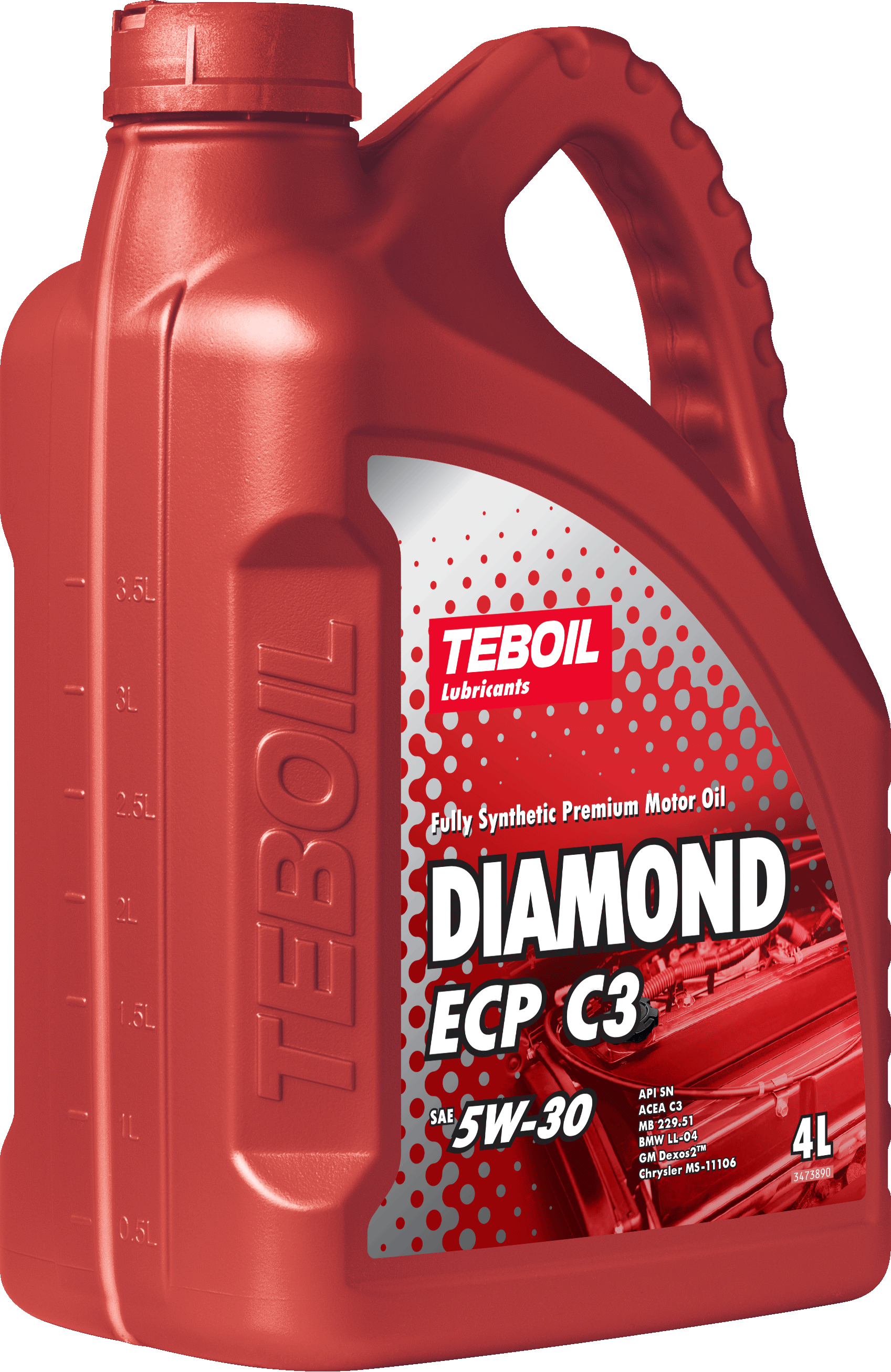 Масло моторное TEBOIL Diamond ECP C3 5W-30 синтетическое 4 л 3453876 TEBOIL  артикул 3453876 - цена, характеристики, купить в Москве в интернет-магазине  автозапчастей АВТОРУСЬ