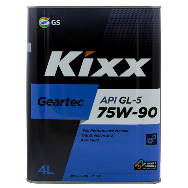 Масло трансмиссионное 75W90 п/синт. GL-5 GEARTEC (4л) (KIXX)