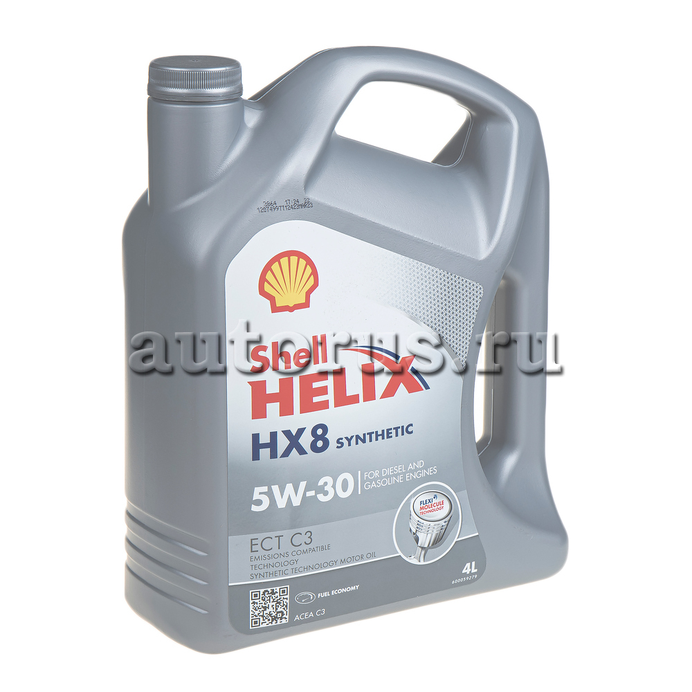 Масло моторное SHELL Helix HX8 ECT 5W-30 синтетическое 4 л 550045056