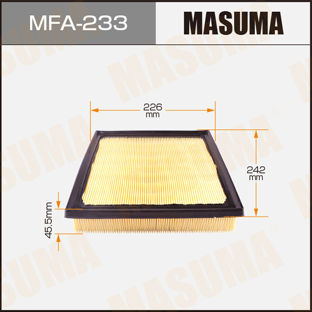 Фильтр воздушный TOYOTA Camry V70 17-> Rav4 18-> MASUMA MFA-233 MASUMA артикул MFA-233 - цена, характеристики, купить в Москве в интернет-магазине автозапчастей АВТОРУСЬ