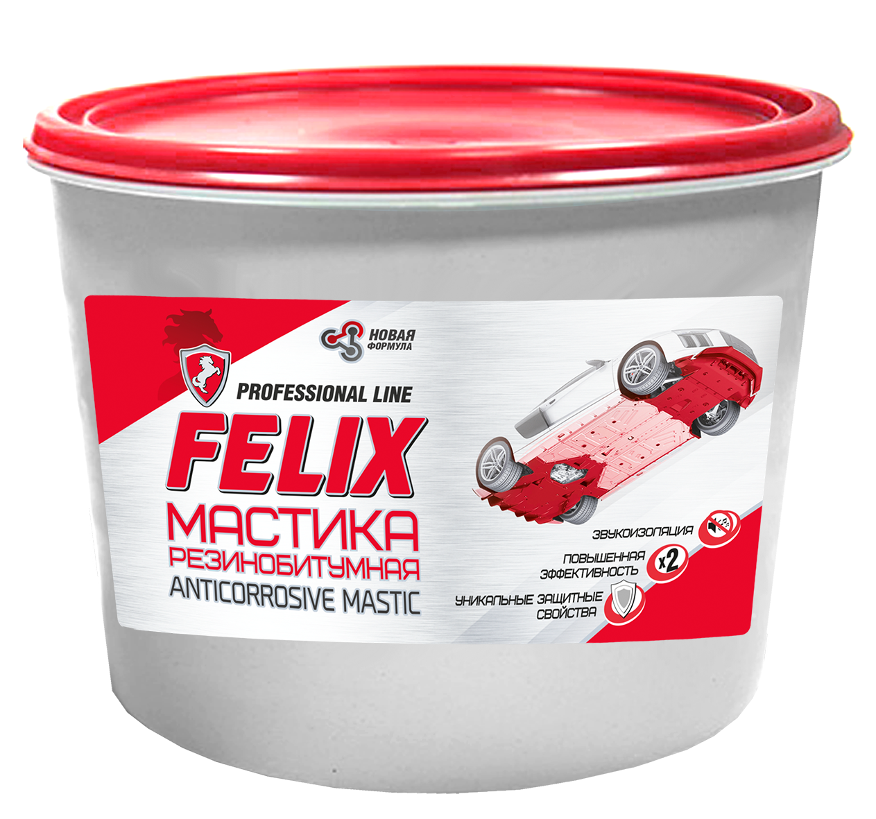 Felix 411040081 Мастика резино-битумная FELIX, в п/э ведре, 2кг