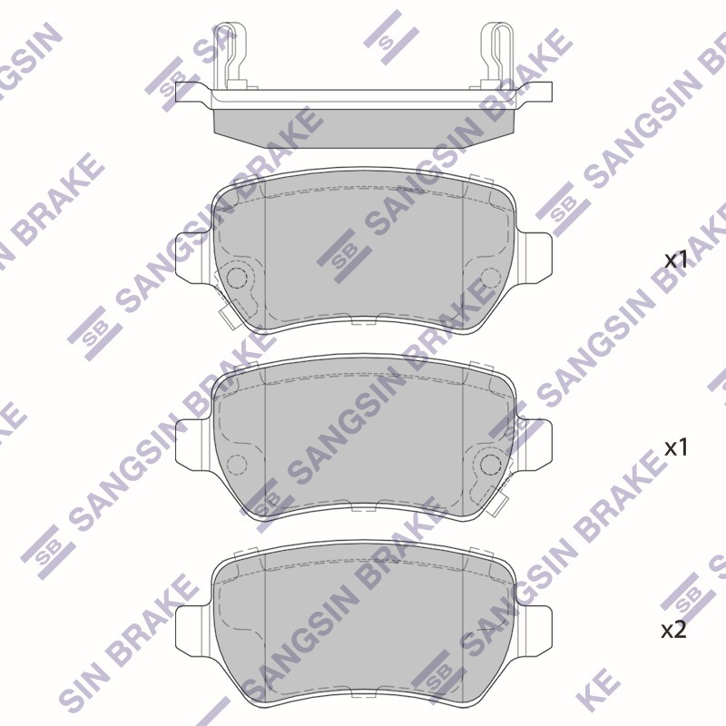 Колодки тормозные задние SANGSIN BRAKE SP1536 SANGSIN BRAKE артикул SP1536 - цена, характеристики, купить в Москве в интернет-магазине автозапчастей АВТОРУСЬ