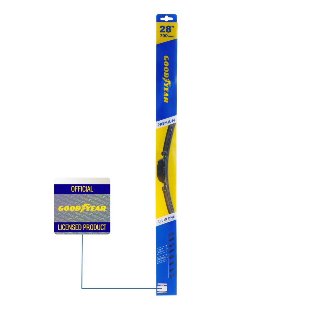 Щетка стеклоочистителя бескаркасная 700 мм (28") PREMIUM всесезонная (Goodyear)