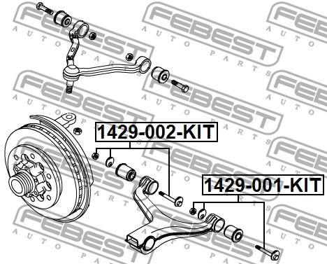 Febest 1429 001 kit болт с эксцентриком ремкомплект