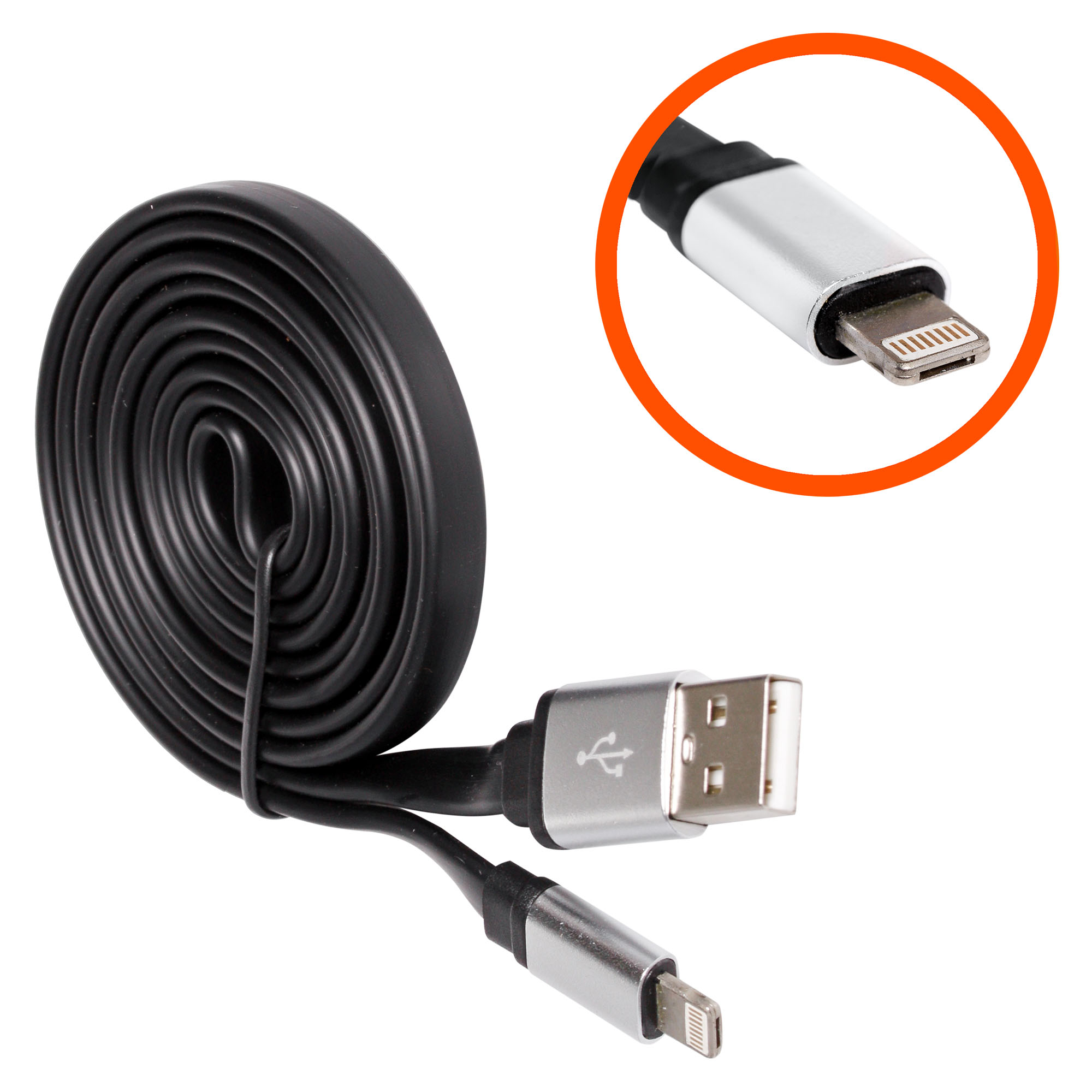 AIRLINE ACHIM19 Зарядный универсальный совмещённый датакабель для  Iphone/IPad и microUSB (ACH-IM-19)