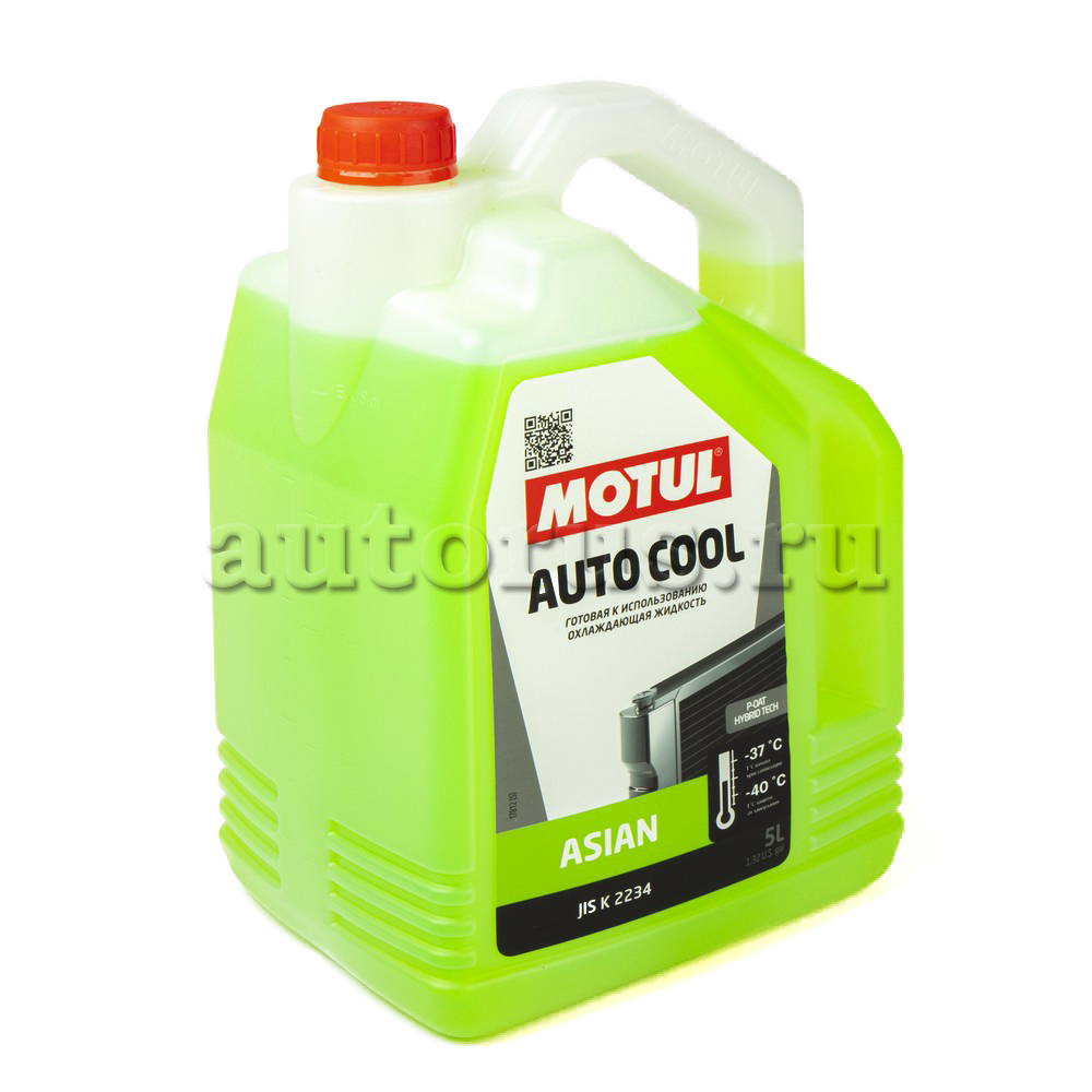 Антифриз Motul AUTO COOL ASIAN готовый -37C зеленый 5 л 111188 Motul  артикул 111188 - цена, характеристики, купить в Москве в интернет-магазине  автозапчастей АВТОРУСЬ