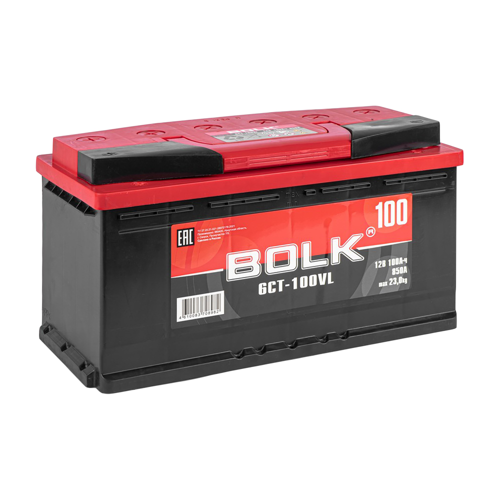 Аккумулятор BOLK Standart 100 Ач прямой L+ 353x175x190 L5 EN 850 А
