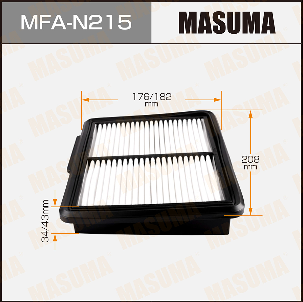 Фильтр воздушный NISSAN FUGA MASUMA MFA-N215 MASUMA артикул MFA-N215 - цена, характеристики, купить в Москве в интернет-магазине автозапчастей АВТОРУСЬ